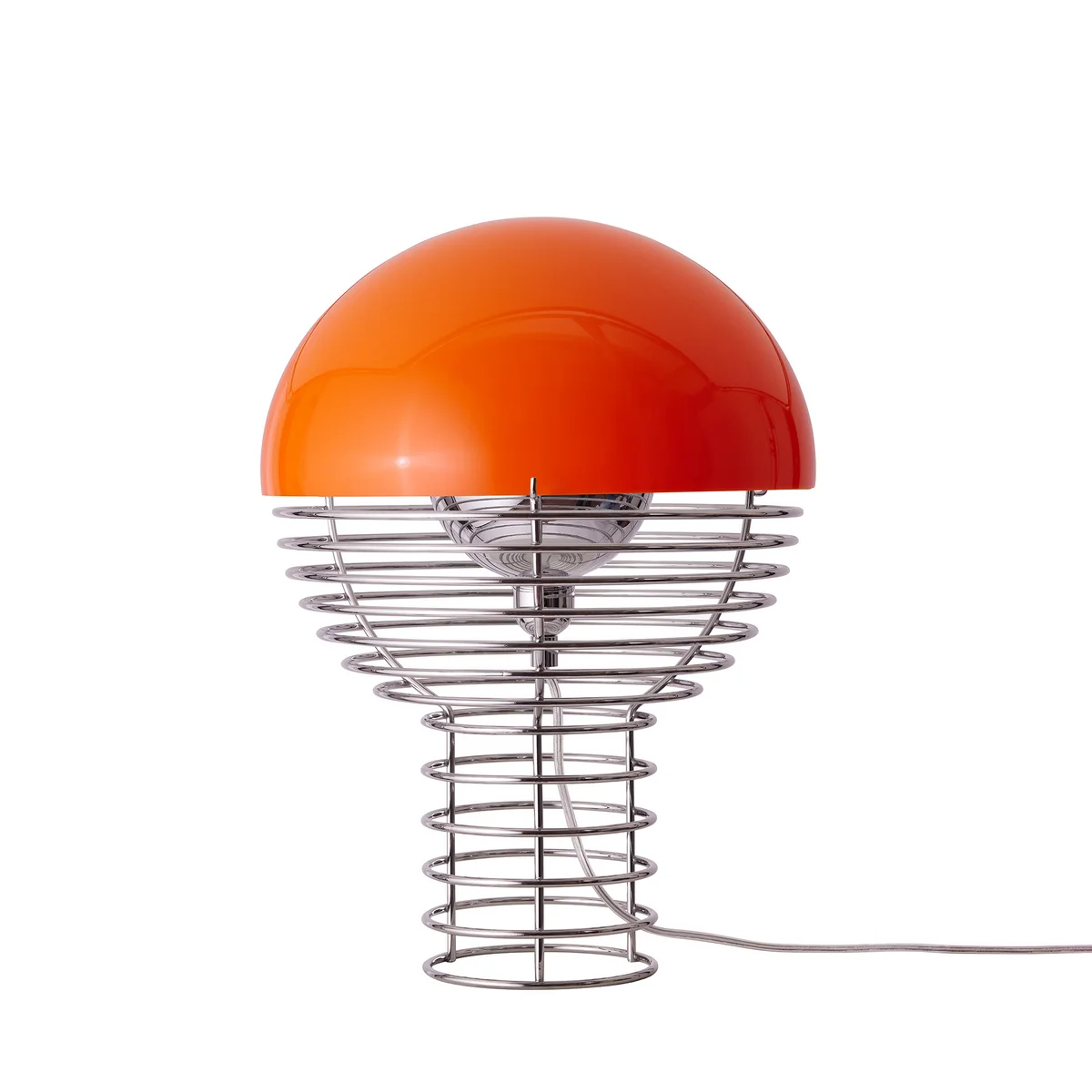 Verpan - Wire Lampe de table Ø 30 cm, chrome / orange Verpan - Wire Lampe de table Ø 30 cm, chrome / orange