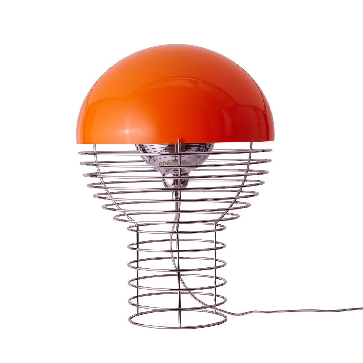 Verpan - Wire Lampe de table Ø 40 cm, chrome / orange Verpan - Wire Lampe de table Ø 40 cm, chrome / orange
