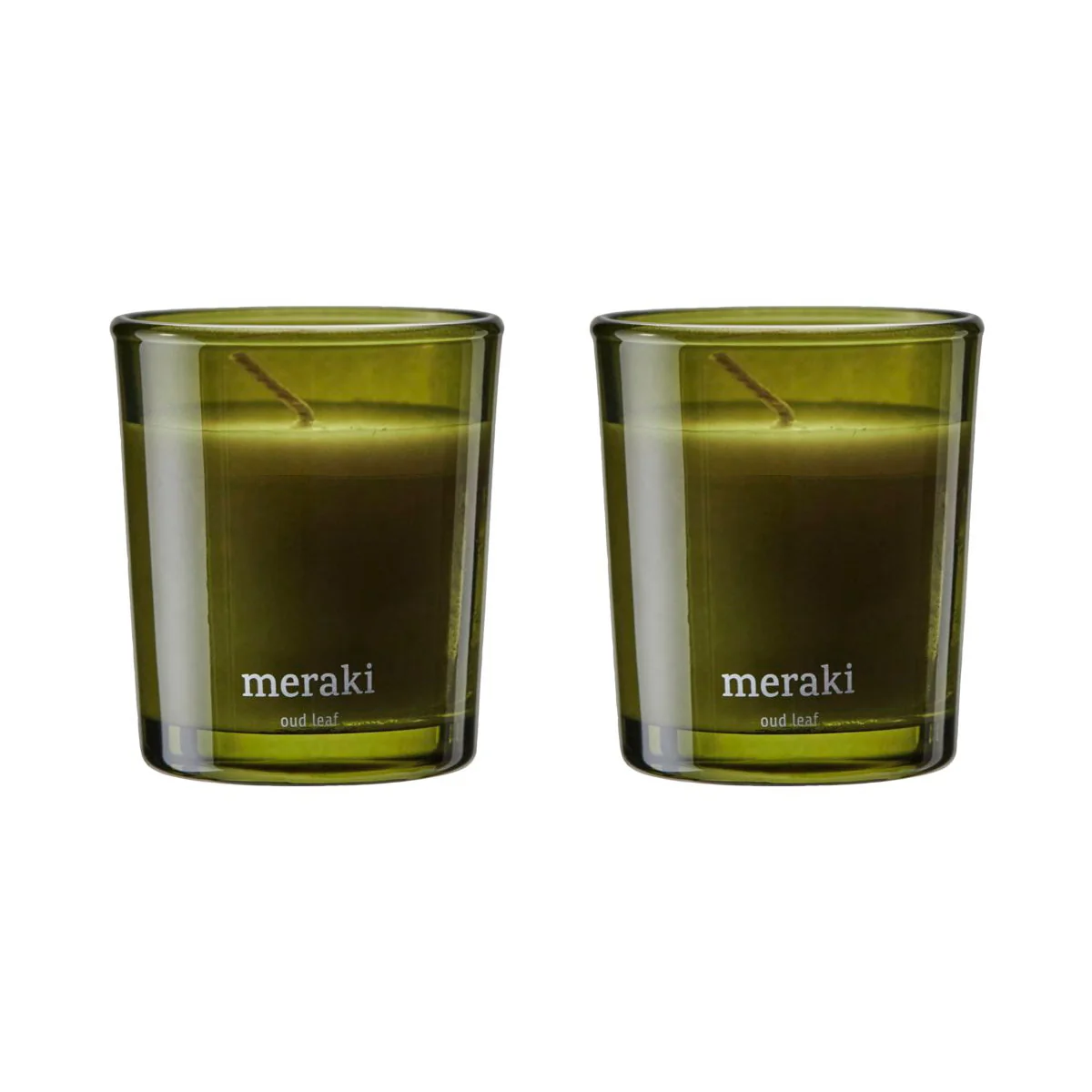 Meraki - Bougie parfumée, Ø 6 cm, Oud leaf (lot de 2) Meraki - Bougie parfumée, Ø 6 cm, Oud leaf (lot de 2)