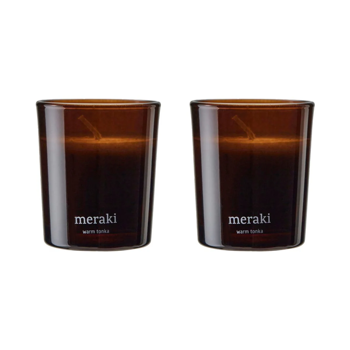 Meraki - Bougie parfumée, Ø 6 cm, Warm tonka (lot de 2) Meraki - Bougie parfumée, Ø 6 cm, Warm tonka (lot de 2)