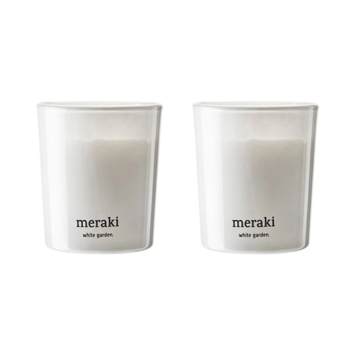 Meraki - Bougie parfumée, Ø 6 cm, White garden (lot de 2) Meraki - Bougie parfumée, Ø 6 cm, White garden (lot de 2)