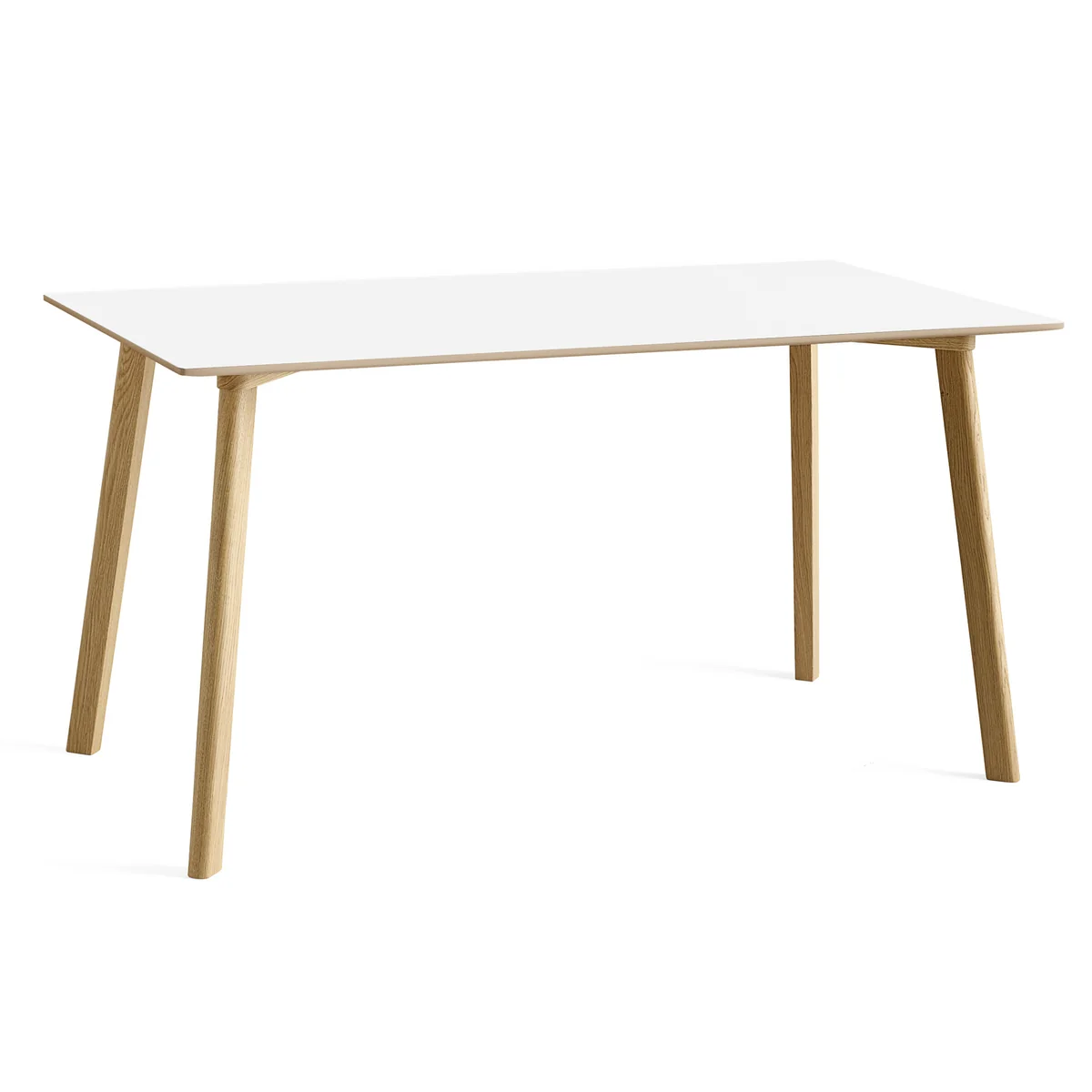 HAY - Copenhague CPH Deux 210 2. 0 Table de salle à manger, 140 x 75 cm, chêne laqué mat / stratifié pearl white HAY - Copenhague CPH Deux 210 2. 0 Table de salle à manger, 140 x 75 cm, chêne laqué mat / stratifié pearl white