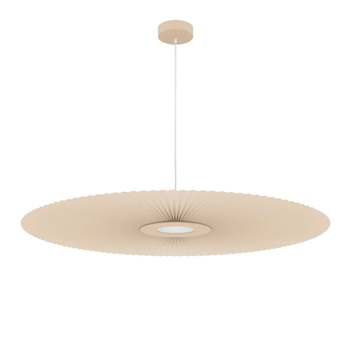 Hartô - Suspension Carmen LED light L, Ø 120 cm, sable doré (RAL 1015) Hartô - Suspension Carmen LED light L, Ø 120 cm, sable doré (RAL 1015)