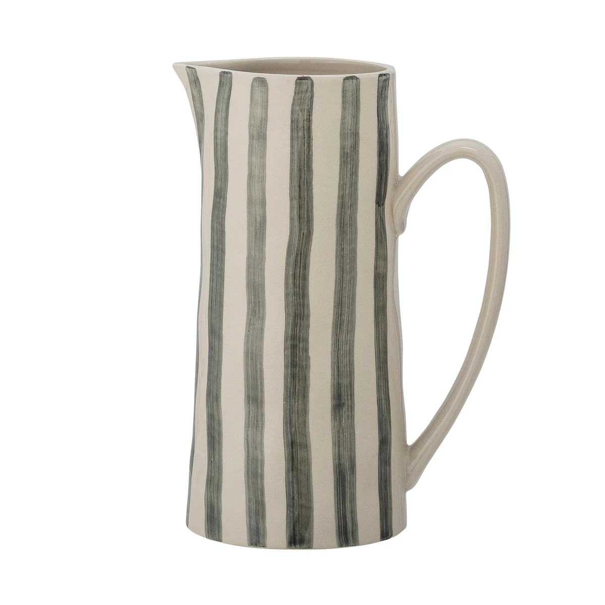 Bloomingville - Bégonia pichet, gris / beige, rayé Bloomingville - Bégonia pichet, gris / beige, rayé