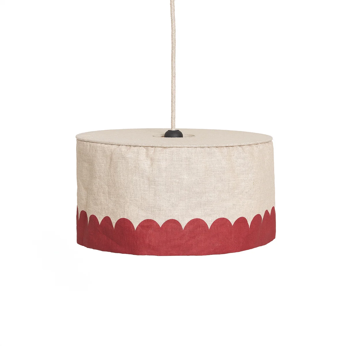 Nobodinoz - Vibes Abat-jour, Ø 40 cm, lin, rouge carmin Nobodinoz - Vibes Abat-jour, Ø 40 cm, lin, rouge carmin