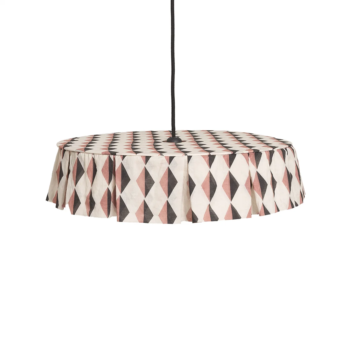 Nobodinoz - Vibes Abat-jour, Ø 50 cm, coton, auburn / noir Nobodinoz - Vibes Abat-jour, Ø 50 cm, coton, auburn / noir