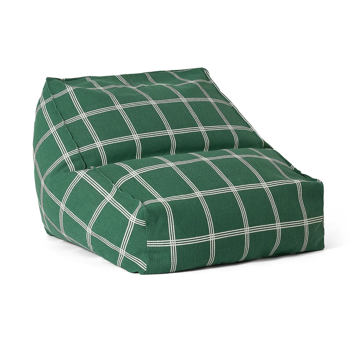 Nobodinoz - Pouf « Vibes », L 74 x H 40 cm, vert / blanc
