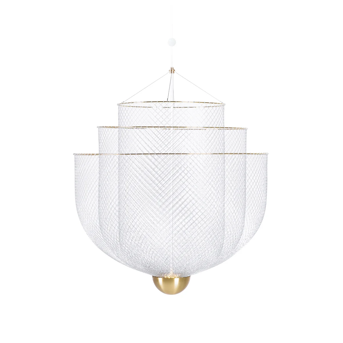Moooi - Meshmatics Lustre à LED Ø 58 cm, acier / laiton Moooi - Meshmatics Lustre à LED Ø 58 cm, acier / laiton
