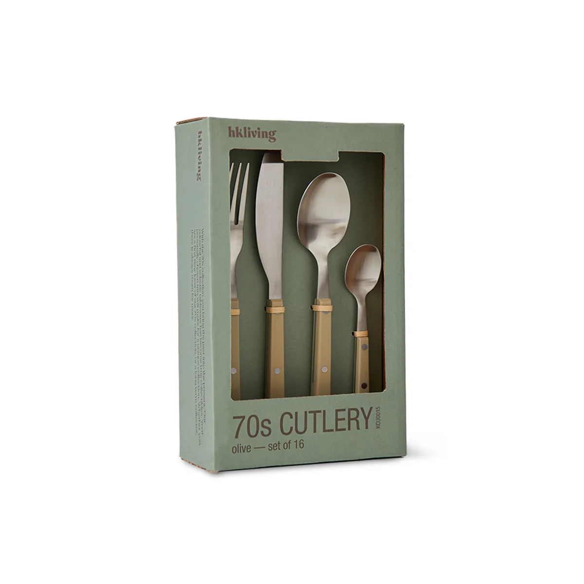 HKliving - Set de couverts 70's, olive (16 pcs.) HKliving - Set de couverts 70's, olive (16 pcs.)