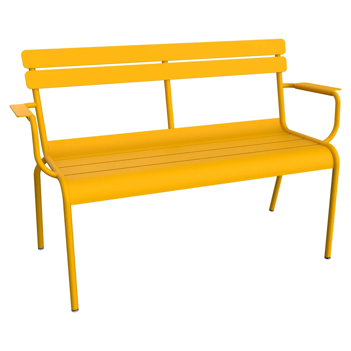 Fermob - Luxembourg Banc de jardin avec accoudoirs, 2 places, miel