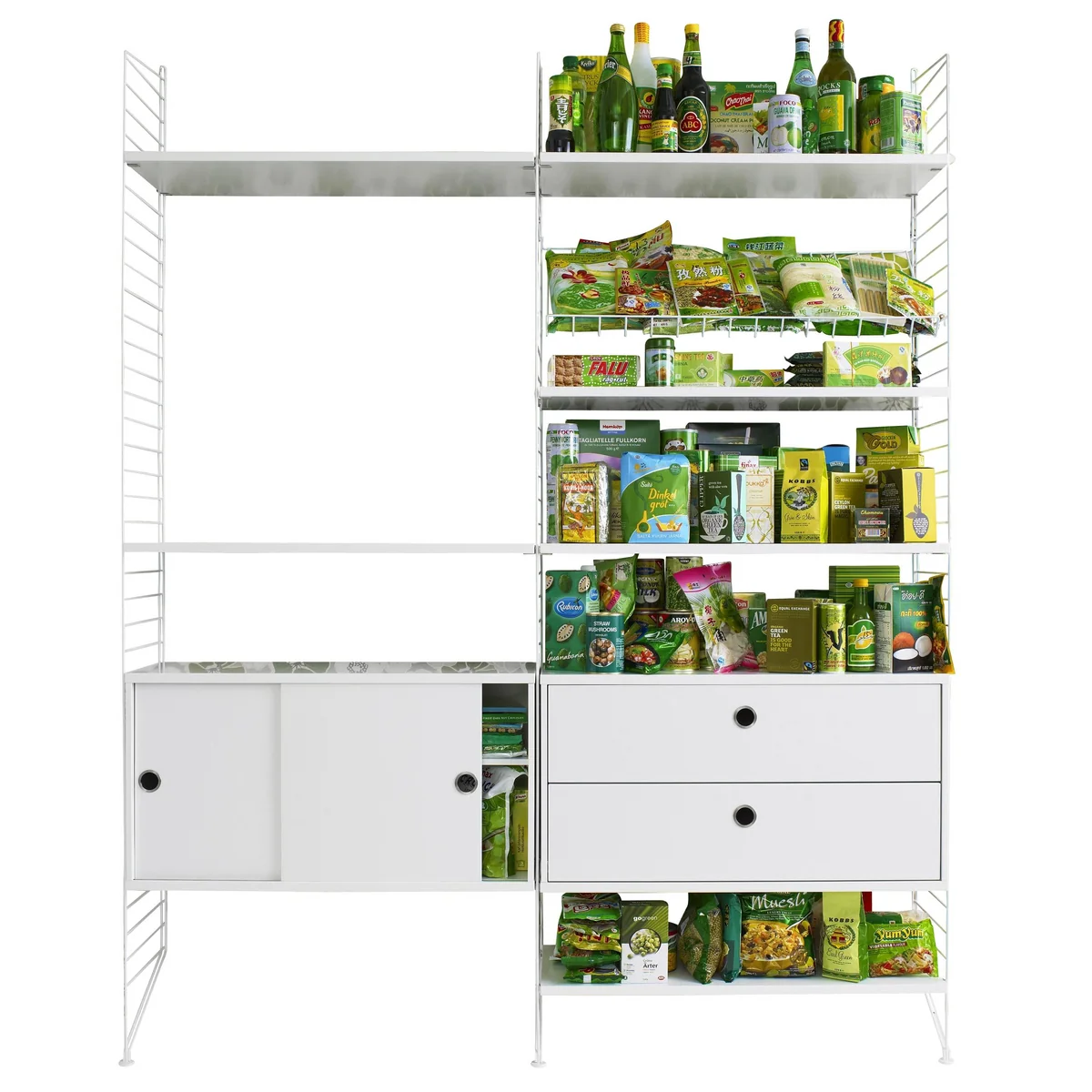 String - Combinaison de rangement, 157 x 200 x 30 cm, blanc String - Combinaison de rangement, 157 x 200 x 30 cm, blanc