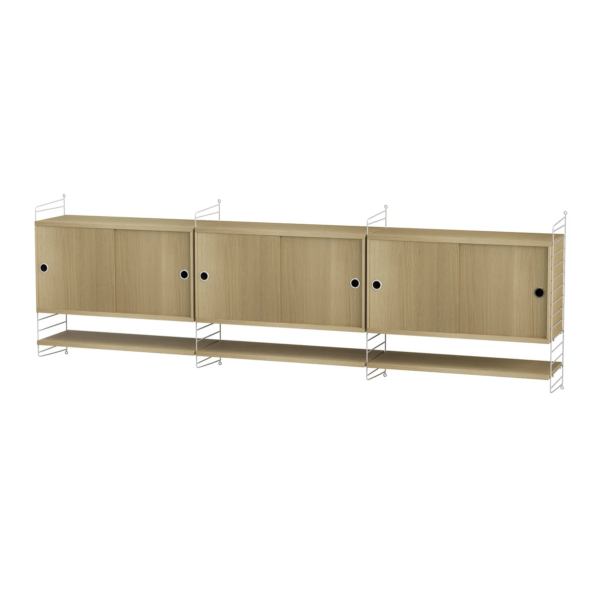 String - Armoire murale, 240 x 75 x 30 cm, chêne / blanc String - Armoire murale, 240 x 75 x 30 cm, chêne / blanc
