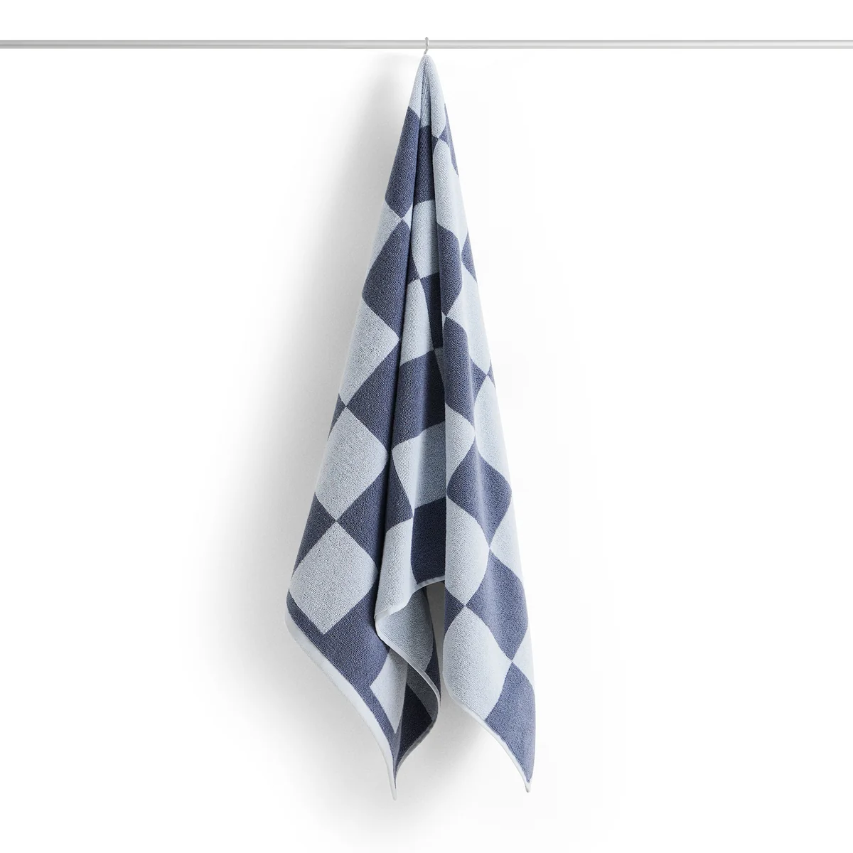 HAY - Check Serviette de bain, 70 x 136 cm, steel blue