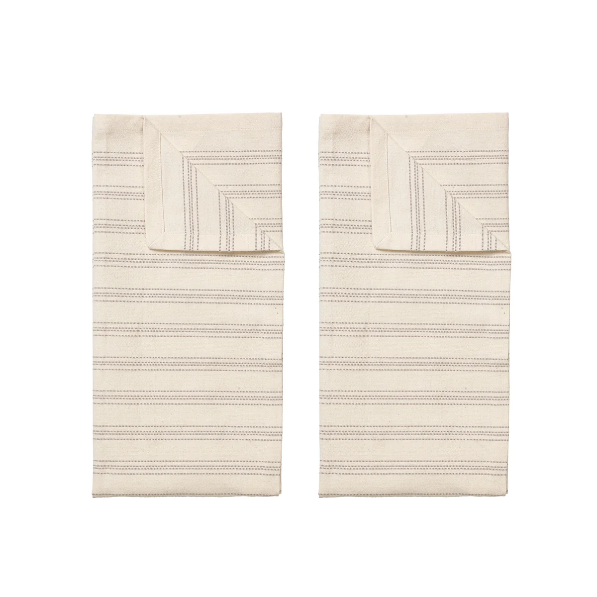 Broste Copenhagen - Karl Torchon à vaisselle 50 x 70 cm, gris foncé / naturel (lot de 2)