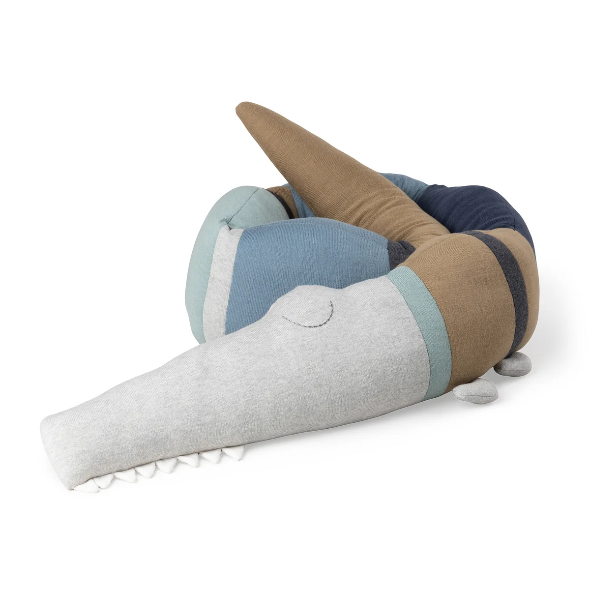 Sebra - Sleepy Croc Coussin, dusty blue mix Sebra - Sleepy Croc Coussin, dusty blue mix