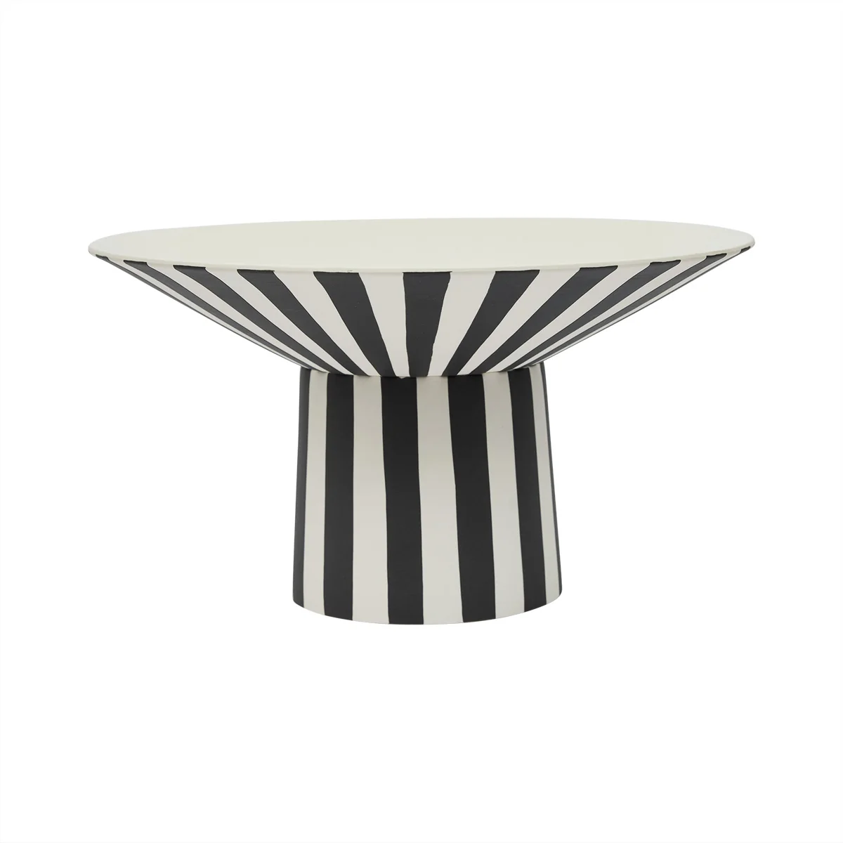 OYOY - Toppu Coupe, high, Ø 30 x H 17 cm, noir / blanc OYOY - Toppu Coupe, high, Ø 30 x H 17 cm, noir / blanc