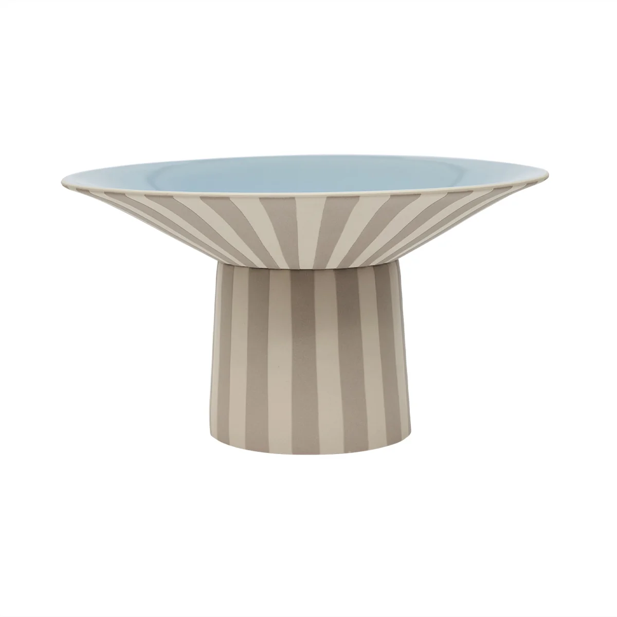 OYOY - Toppu Coupe, high, Ø 30 x H 17 cm, clay / ice blue OYOY - Toppu Coupe, high, Ø 30 x H 17 cm, clay / ice blue