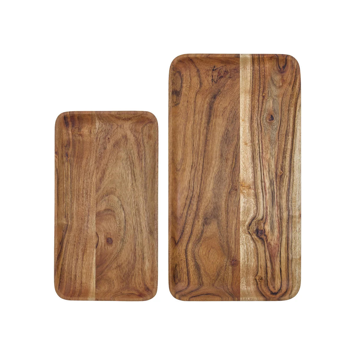 House Doctor - Wood Plateau, acacia (lot de 2) House Doctor - Wood Plateau, acacia (lot de 2)
