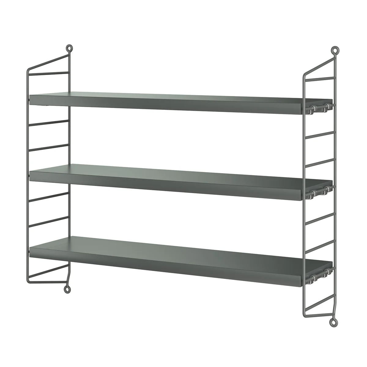 String - Pocket Étagère murale, gris trafic (RAL 7043) String - Pocket Étagère murale, gris trafic (RAL 7043)