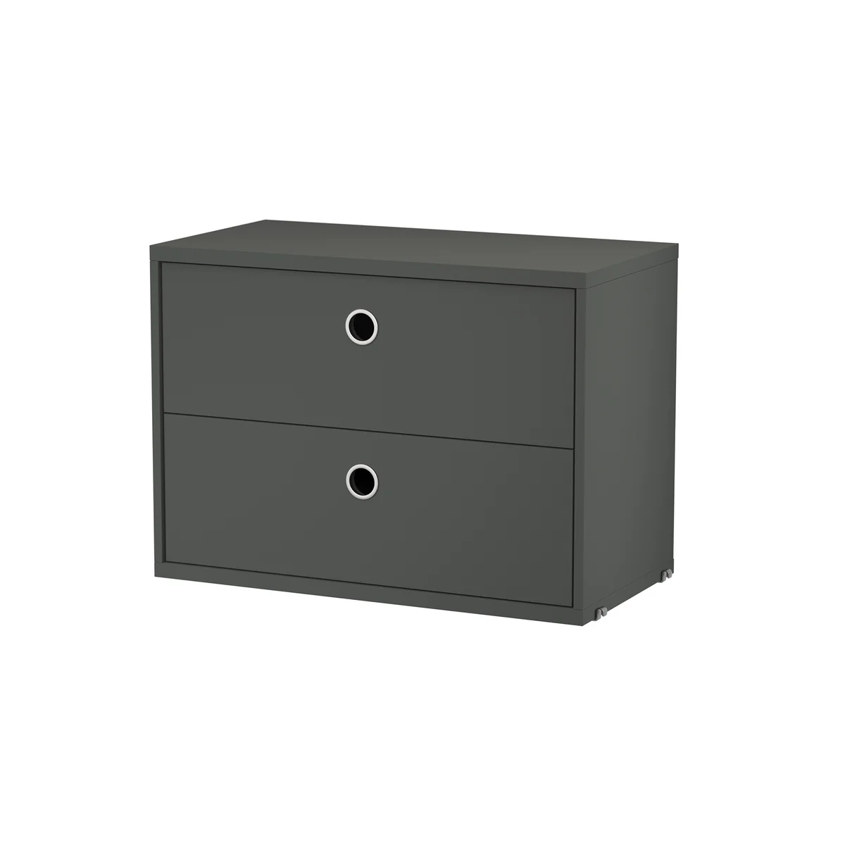 String - Module d'armoire avec tiroirs 58 x 30 cm, gris foncé String - Module d'armoire avec tiroirs 58 x 30 cm, gris foncé