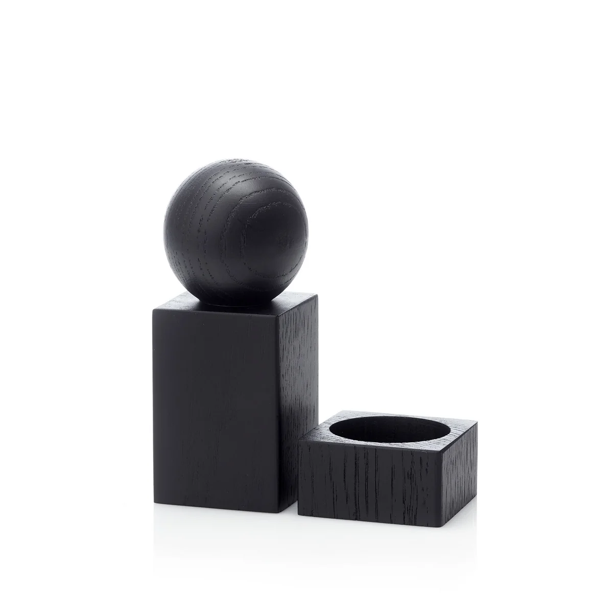 applicata - Twist salière et poivrière, chêne teinté noir