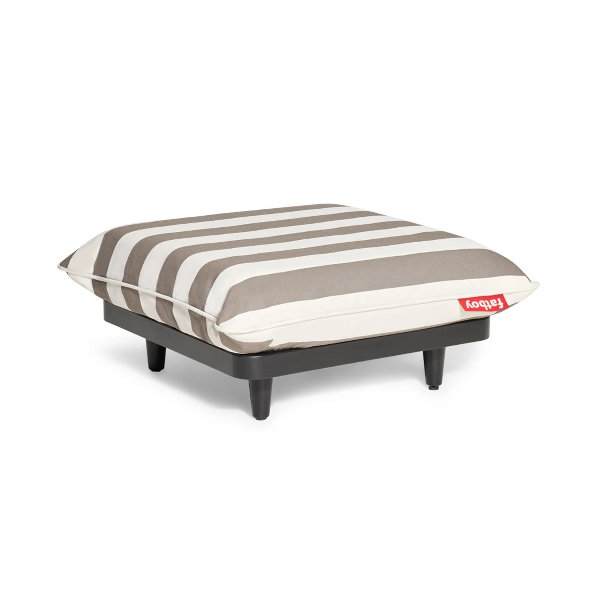 Fatboy - Paletti Outdoor -Canapé, pouf, blanc / cacao rayé