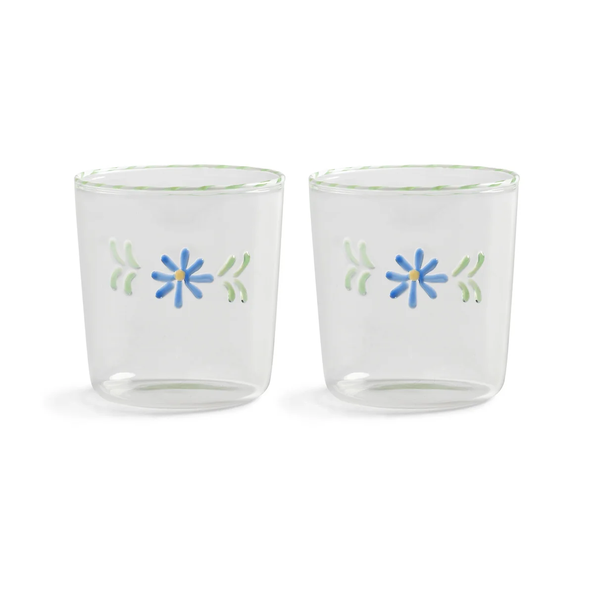 & klevering - Flora Verre à boire 300 ml, bleu (set de 2) & klevering - Flora Verre à boire 300 ml, bleu (set de 2)