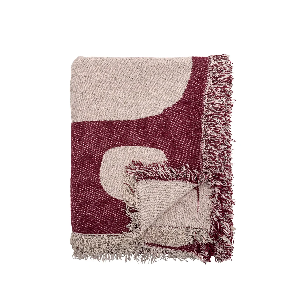 Bloomingville - Olica couverture, 130 x 160 cm, rouge Bloomingville - Olica couverture, 130 x 160 cm, rouge
