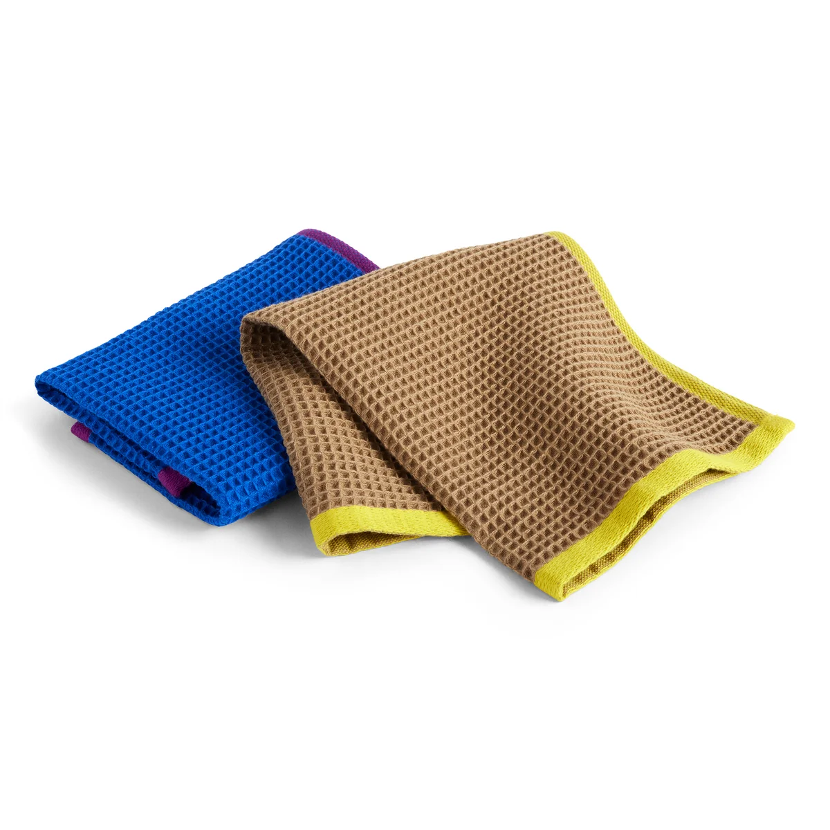 HAY - Canteen Torchons à vaisselle, bleu / fuchsia et beige / jaune (set de 2) HAY - Canteen Torchons à vaisselle, bleu / fuchsia et beige / jaune (set de 2)