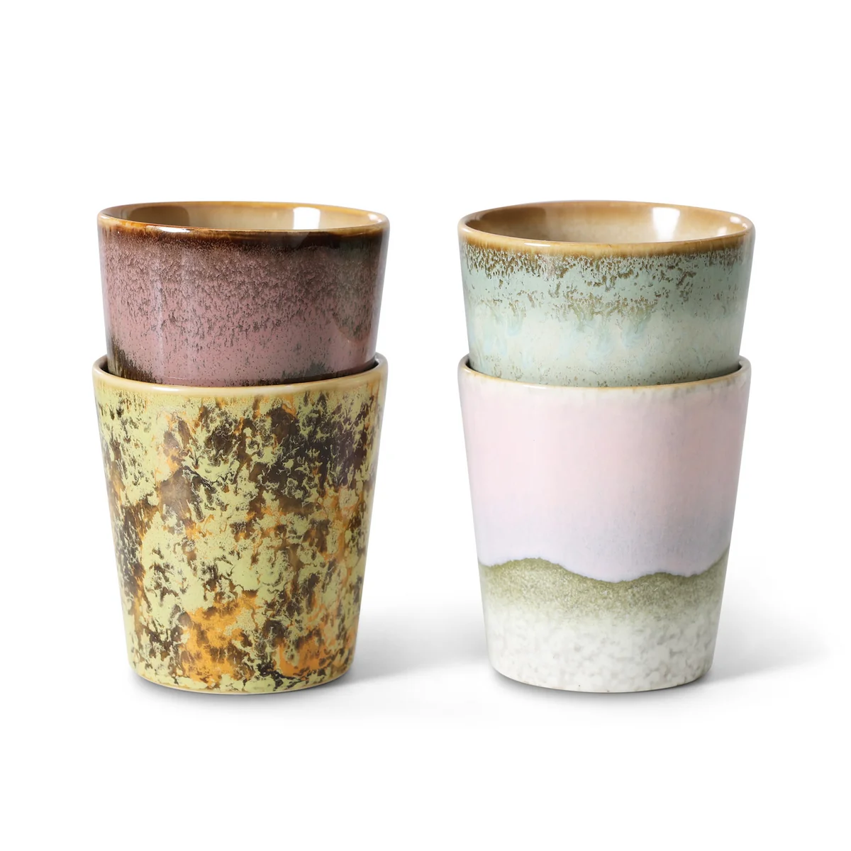 HKliving - 70's Tasse à café 230 ml, serendipity (set de 4) HKliving - 70's Tasse à café 230 ml, serendipity (set de 4)