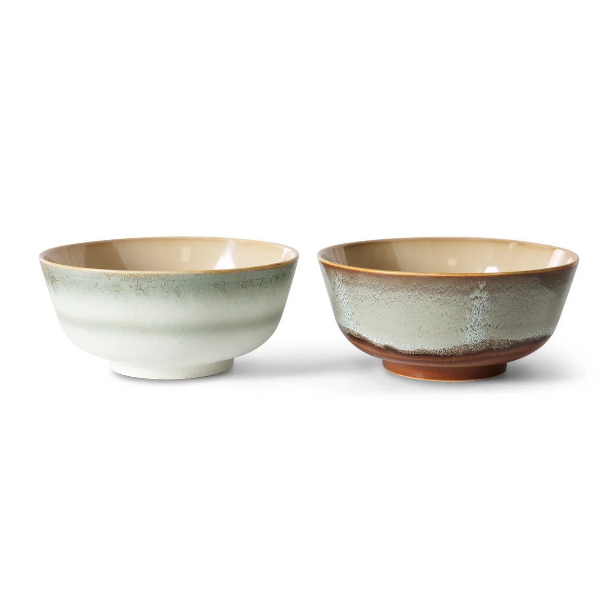 HKliving - 70's Bol Ramen, Ø 19 cm, verge (set de 2) HKliving - 70's Bol Ramen, Ø 19 cm, verge (set de 2)