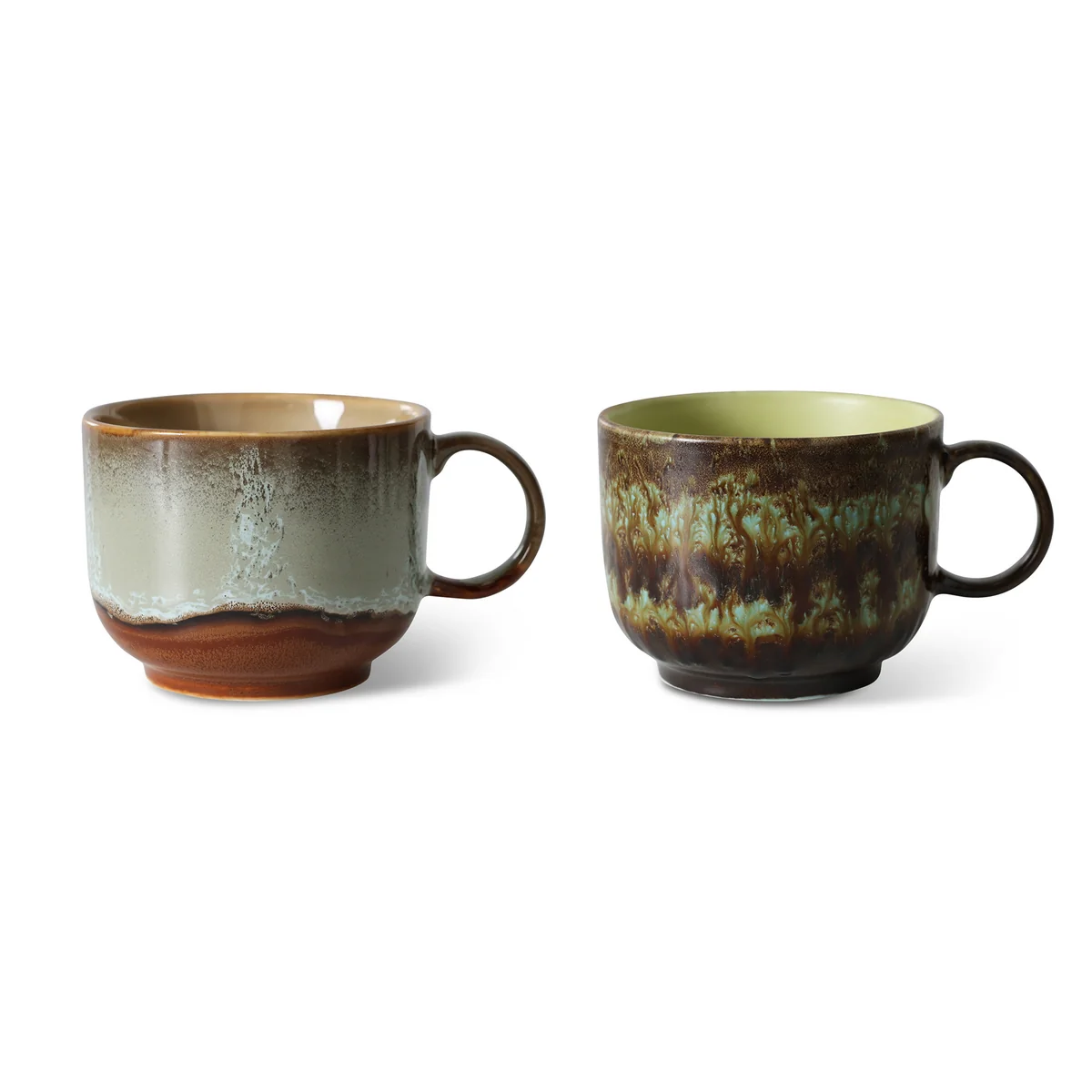HKliving - 70's Tasse à thé, 425 ml, odyssey (lot de 2)