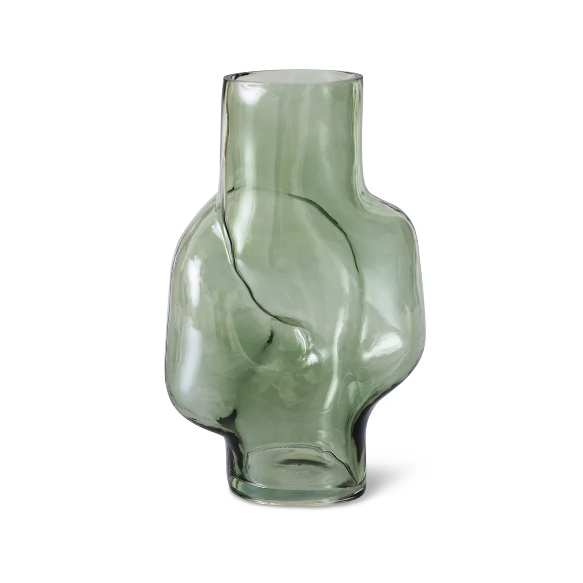 HKliving - Gleam Vase en verre high, olive HKliving - Gleam Vase en verre high, olive