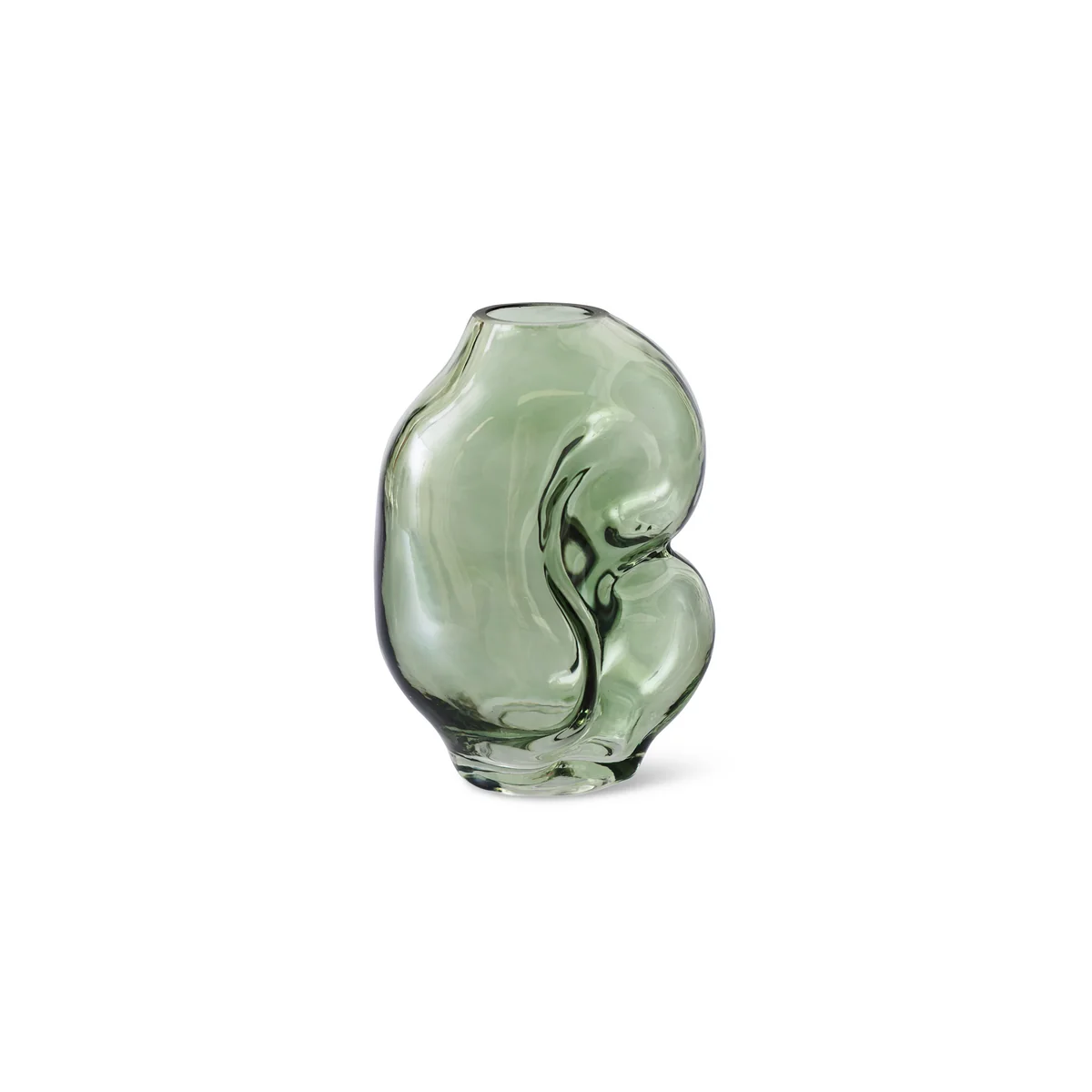HKliving - Gleam Vase en verre small, olive HKliving - Gleam Vase en verre small, olive