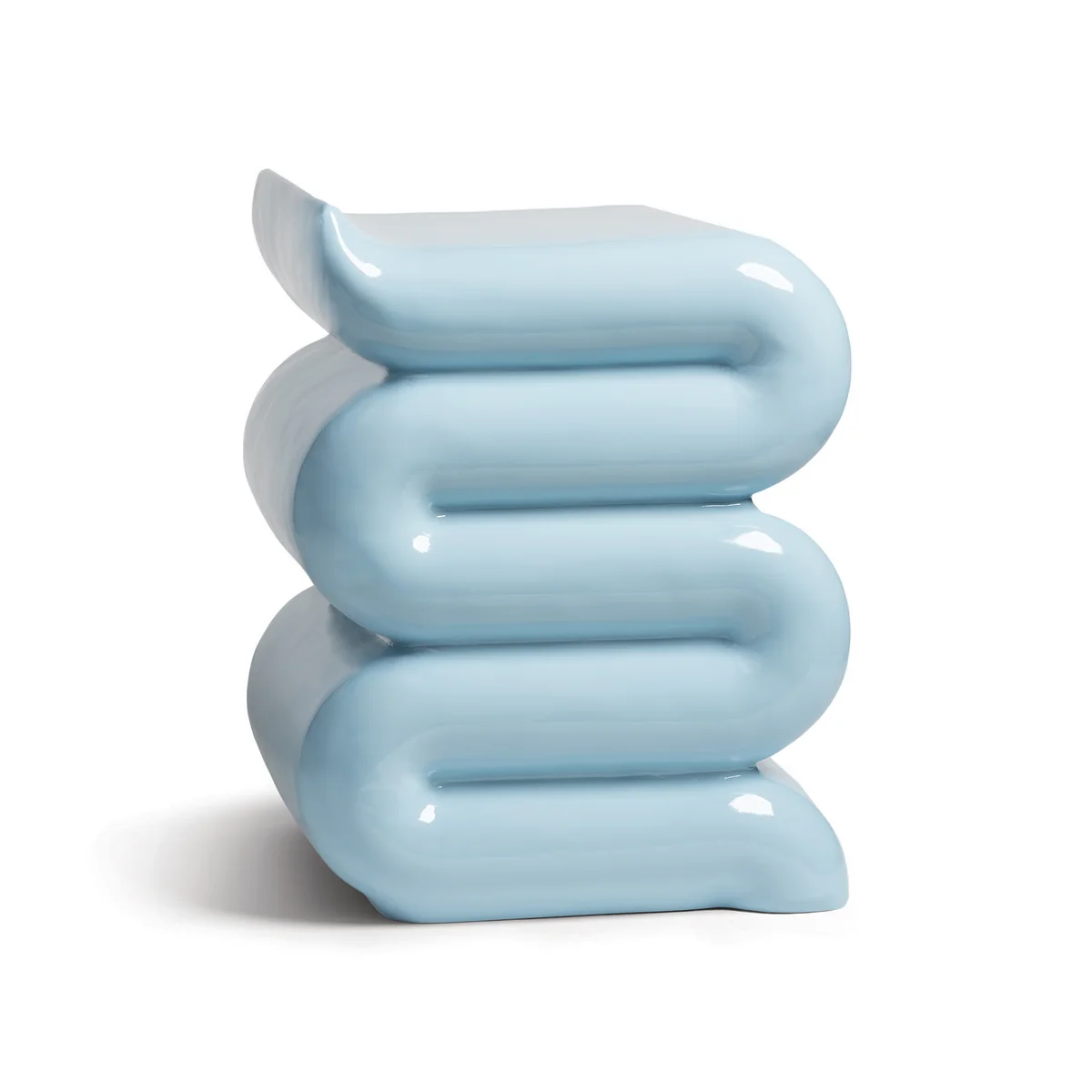 & klevering - Pillar Whip Table d'appoint, H 46 cm, bleu pastel & klevering - Pillar Whip Table d'appoint, H 46 cm, bleu pastel