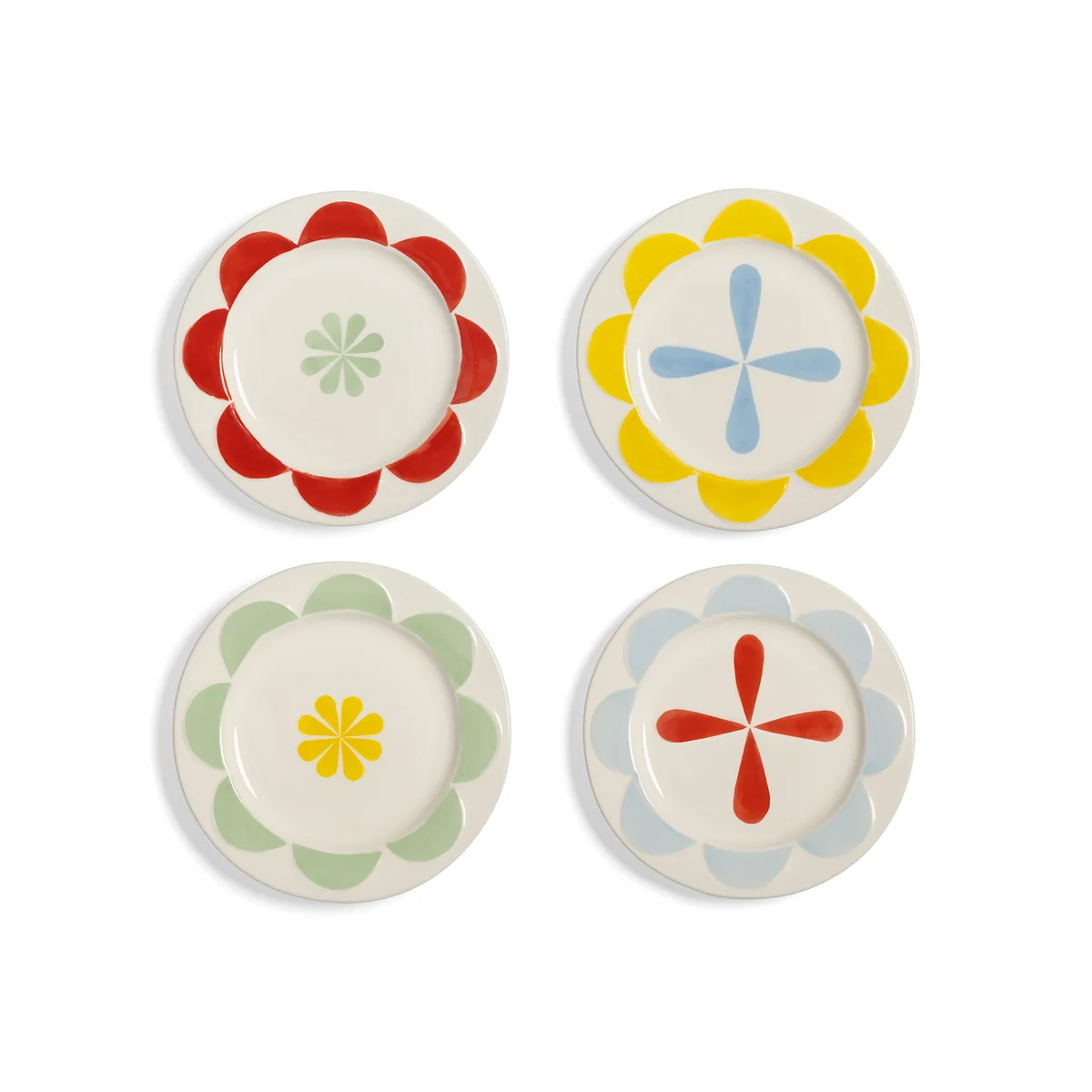 & klevering - Folk Assiette, Ø 17,5 cm, multicolore (set de 4) & klevering - Folk Assiette, Ø 17,5 cm, multicolore (set de 4)