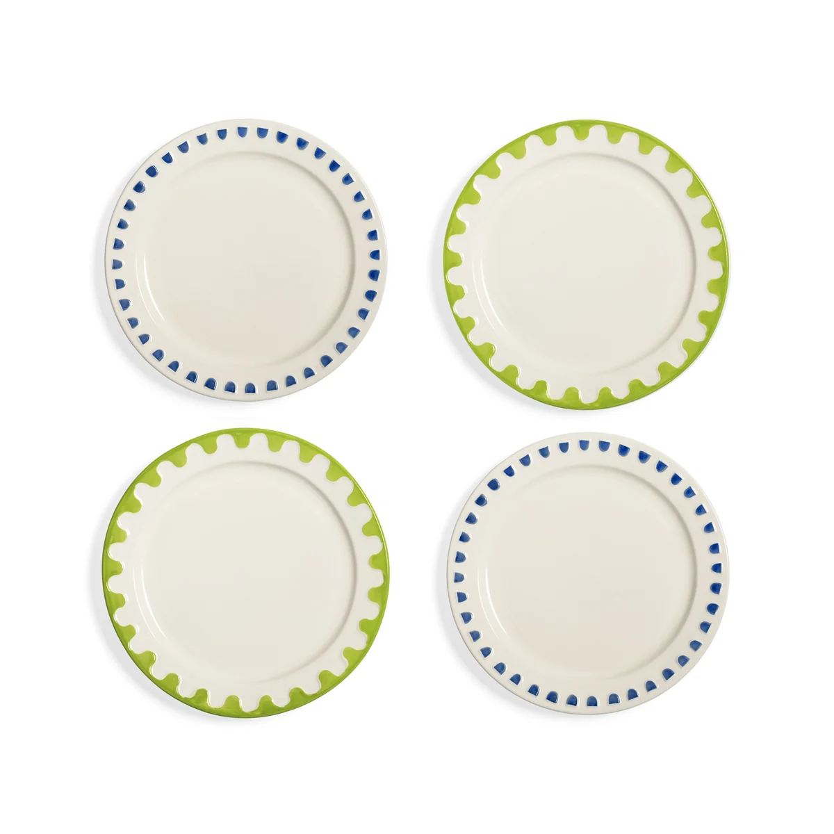 & klevering - Folk Assiette, Ø 22,5 cm, multicolore (set de 4) & klevering - Folk Assiette, Ø 22,5 cm, multicolore (set de 4)