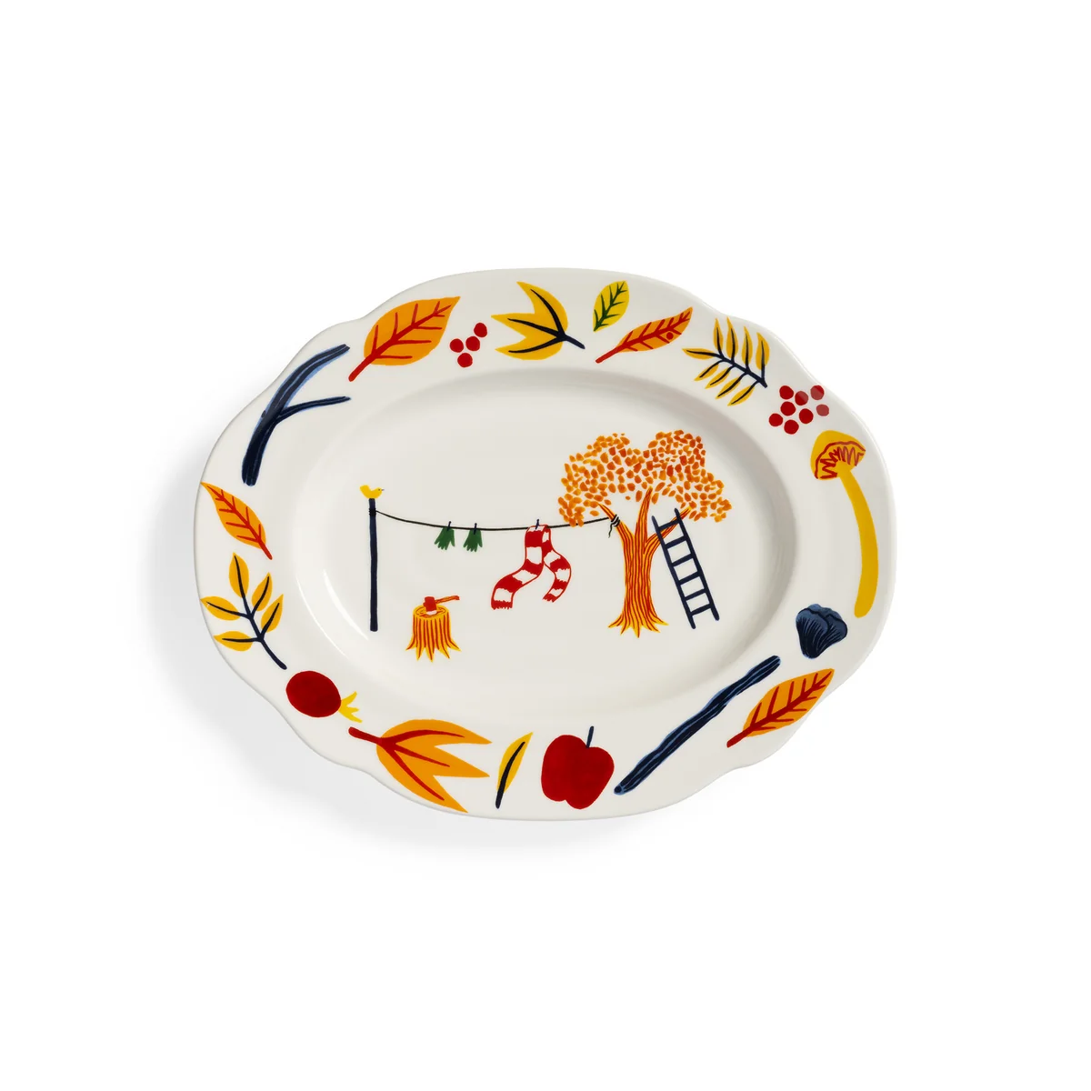 & klevering - Haines plat de service, 22 x 28 cm, multicolore & klevering - Haines plat de service, 22 x 28 cm, multicolore