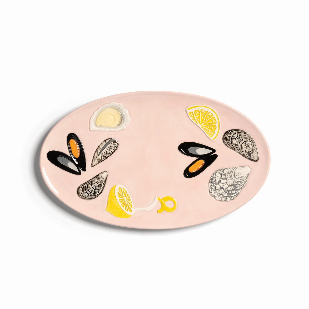 & klevering - De la mer Plat de service 33 x 20 cm, Oyster