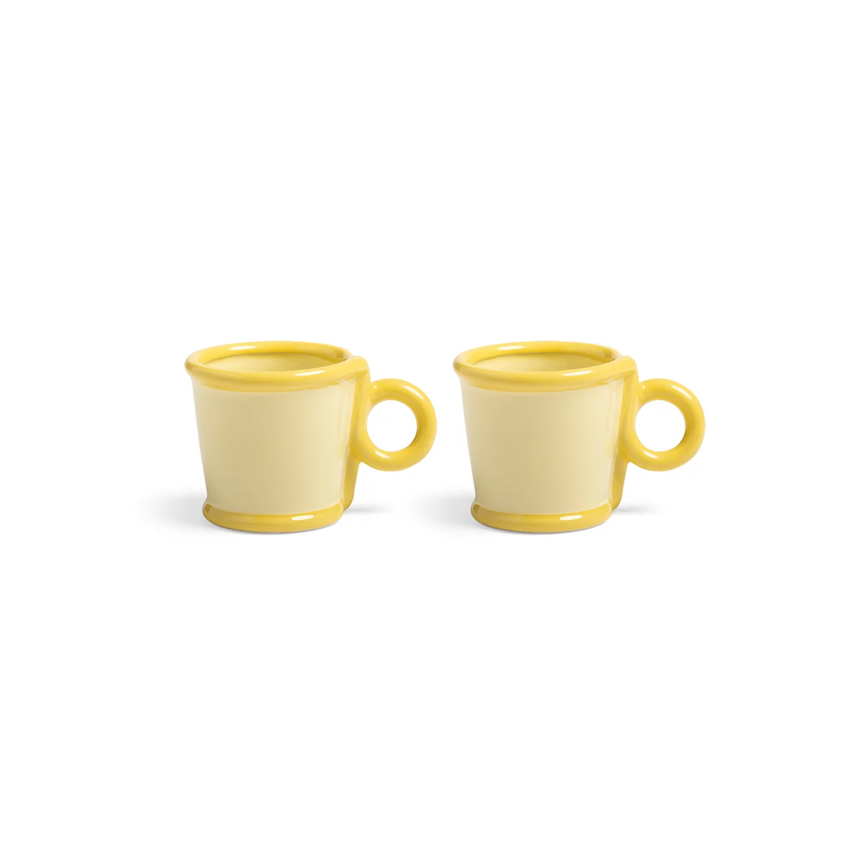 & klevering - Loop gobelet avec anse 100 ml, jaune (set de 2)