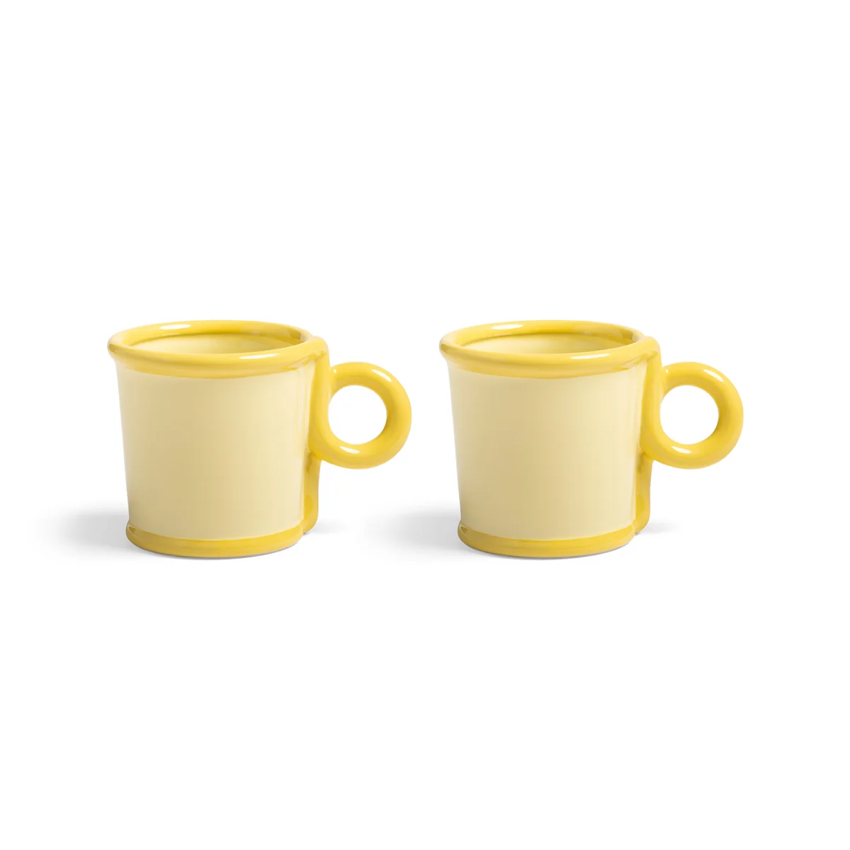 & klevering - Loop gobelet avec anse 300 ml, jaune (set de 2) & klevering - Loop gobelet avec anse 300 ml, jaune (set de 2)