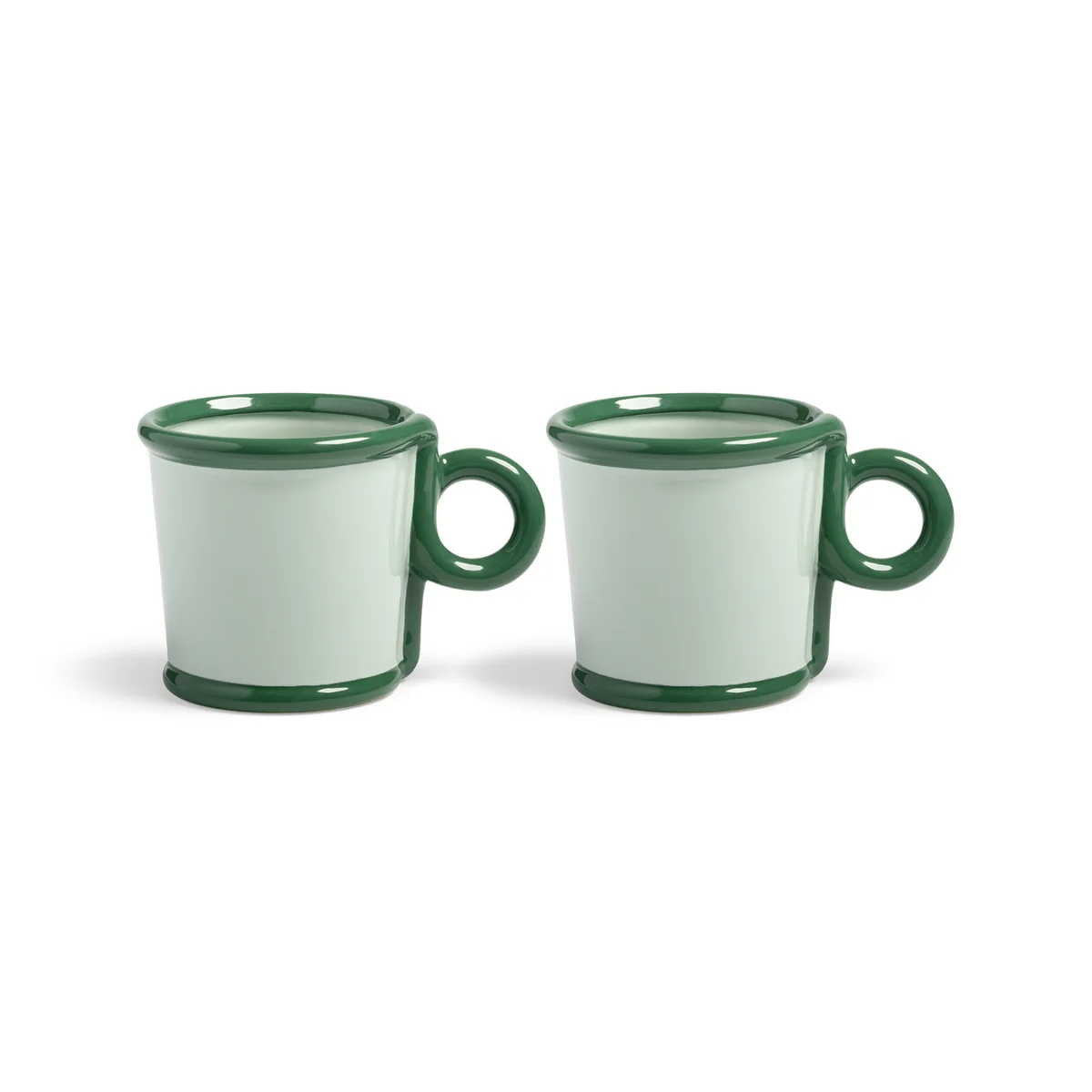 & klevering - Loop Gobelet avec anse 300 ml, vert (lot de 2) & klevering - Loop Gobelet avec anse 300 ml, vert (lot de 2)