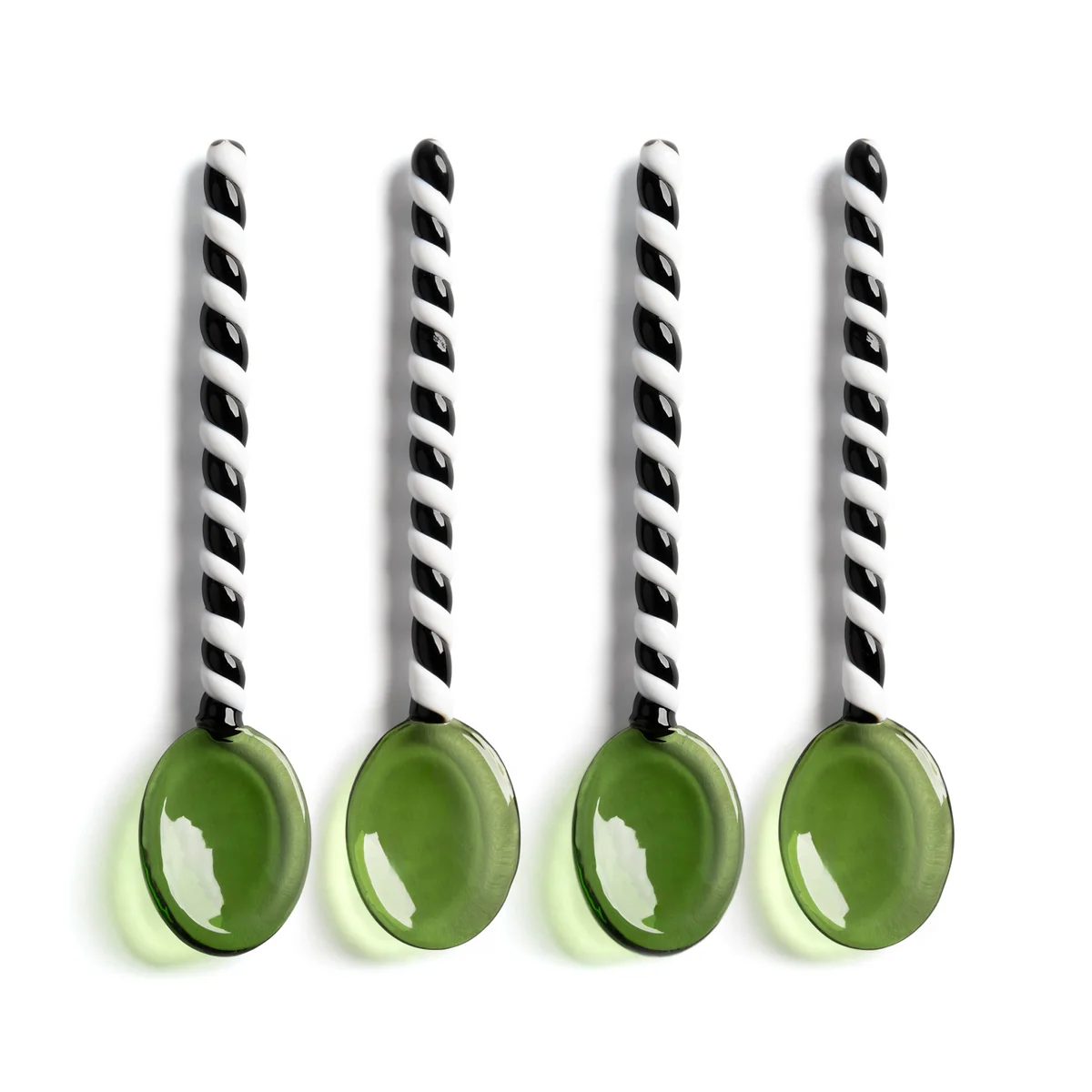 & klevering - Cuillère Duet, vert (set de 4)