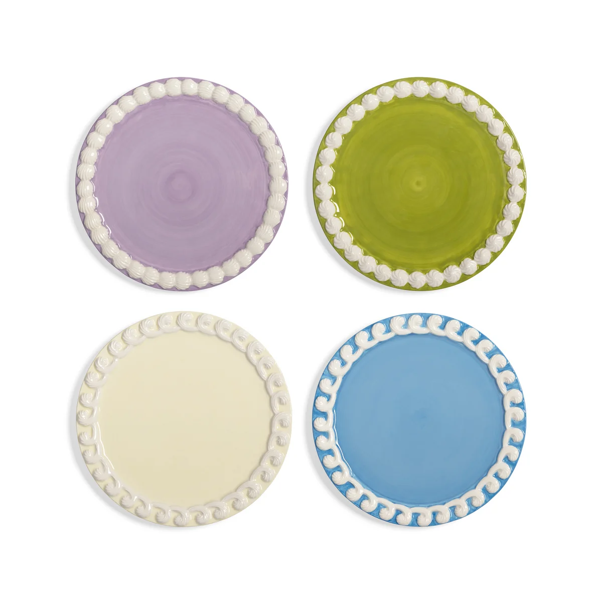 & klevering - Whip #2 Assiette Ø 17 cm, multi (set de 4) & klevering - Whip #2 Assiette Ø 17 cm, multi (set de 4)