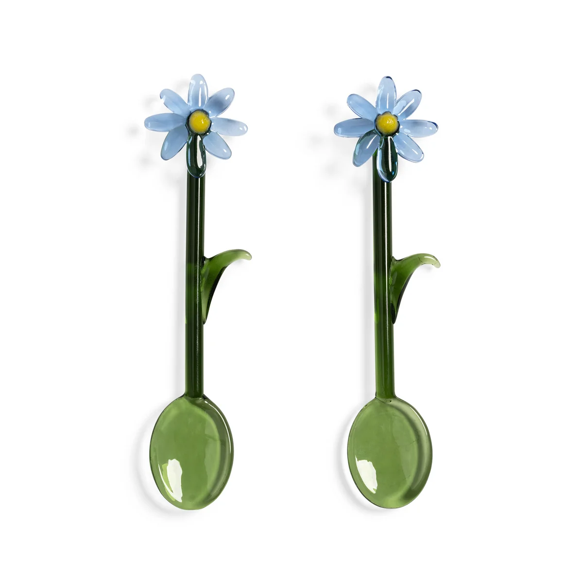 & klevering - Flora Cuillère, bleu (set de 2)