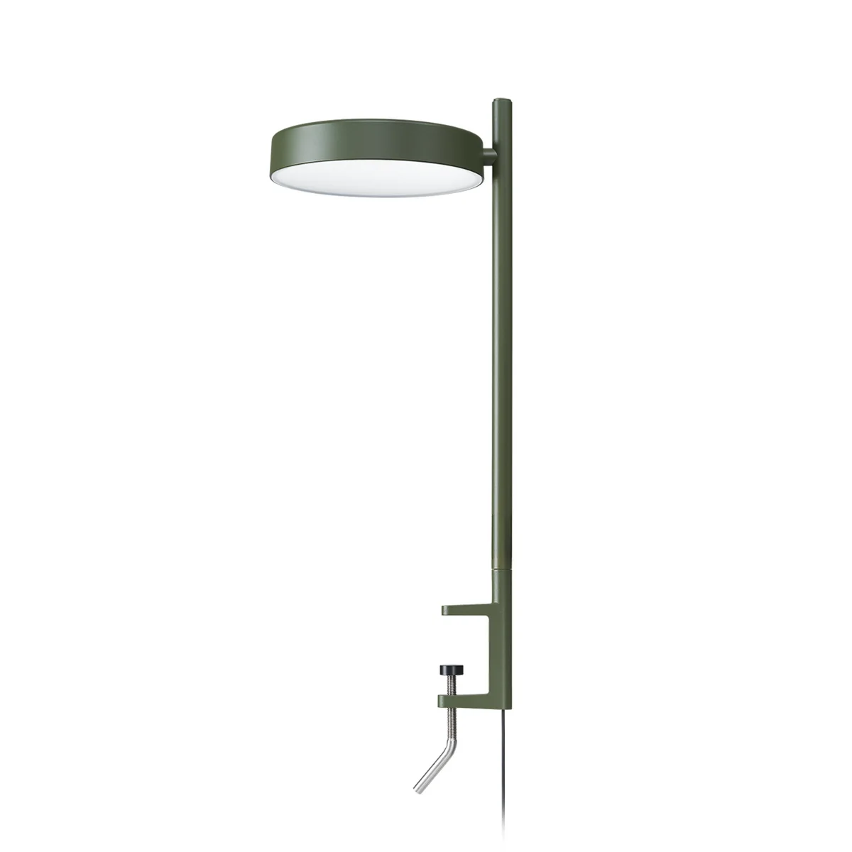 Wästberg - W242 Pastille alu LED lampe à pince c2, vert olive RAL 6003 Wästberg - W242 Pastille alu LED lampe à pince c2, vert olive RAL 6003