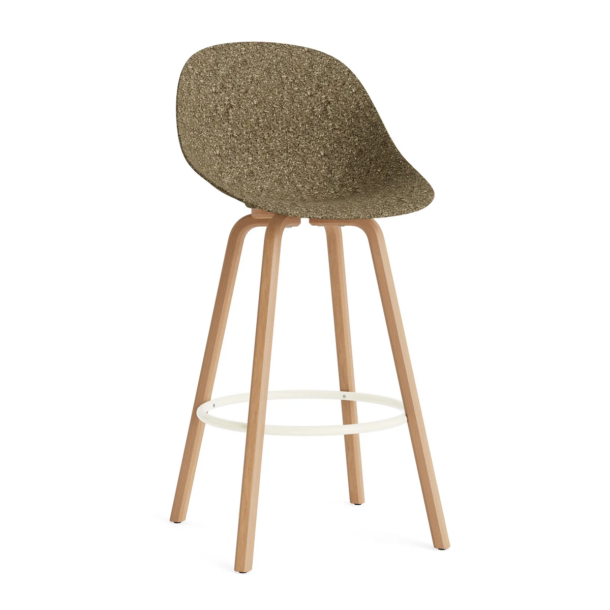 Normann Copenhagen - Mat chaise de bar 75 cm, seaweed / cream