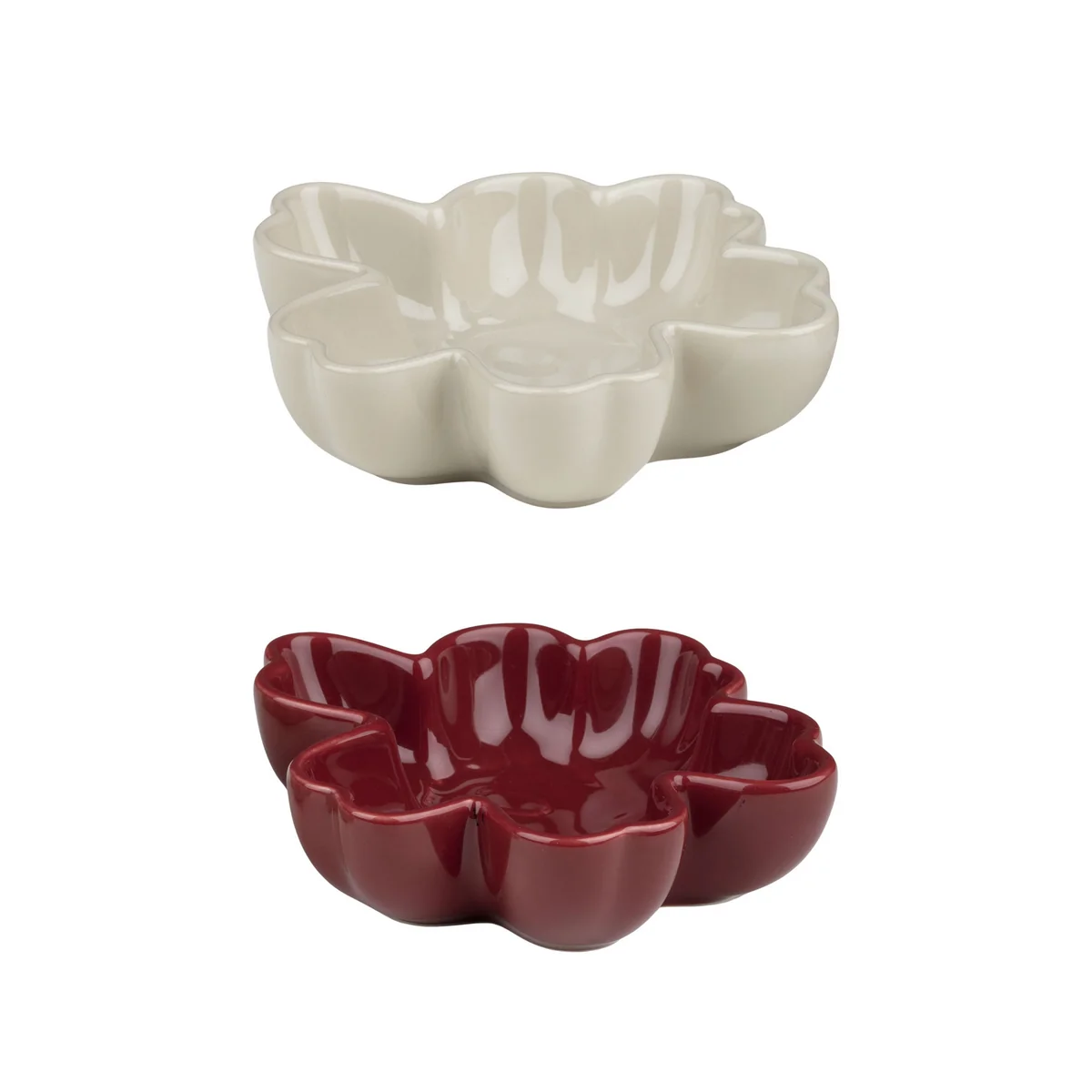 Marimekko - Unikko set de coupes, Ø 11 cm, bourgogne / nature (set de 2)