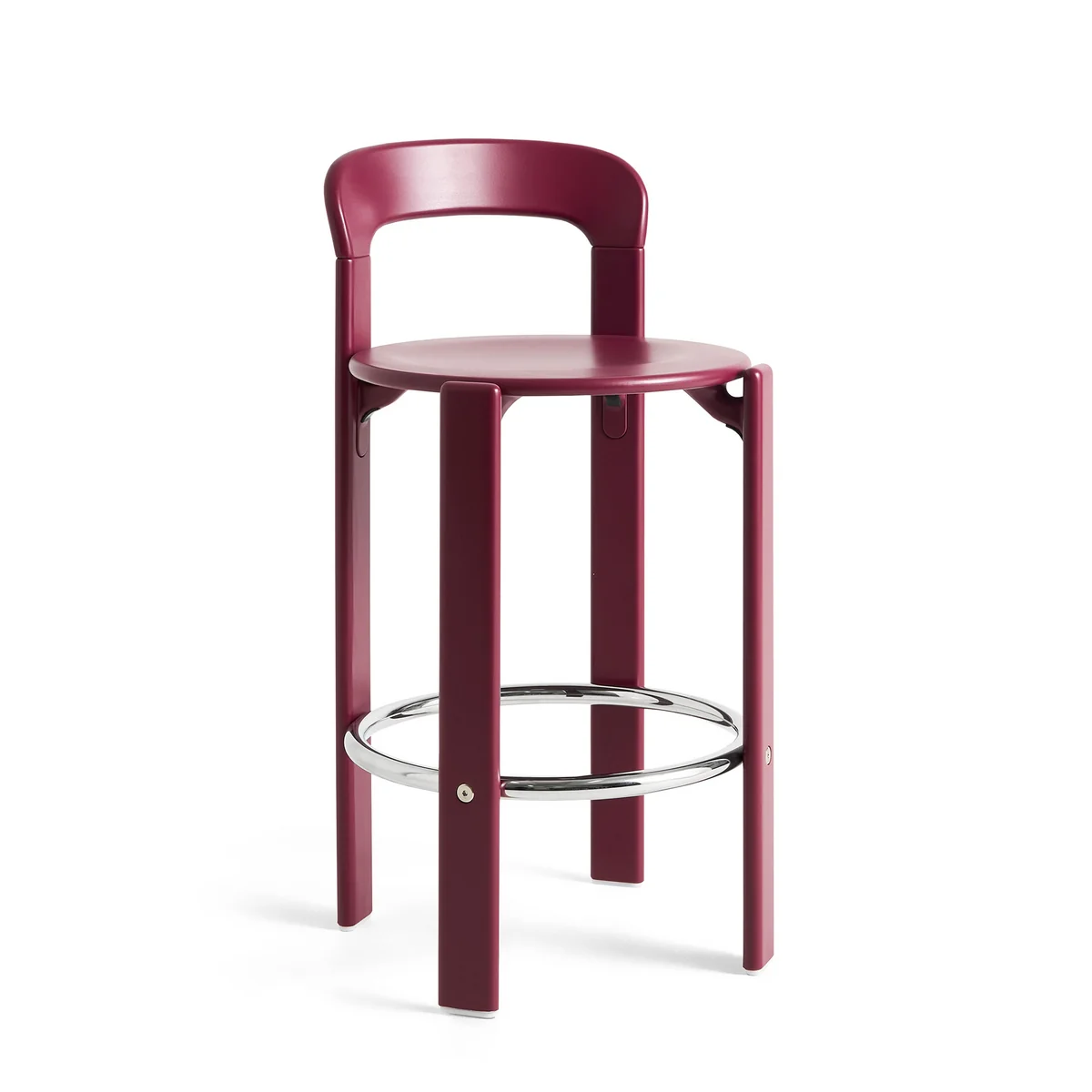 HAY - Rey Tabouret de bar, 65 cm, grape red (patins standard)