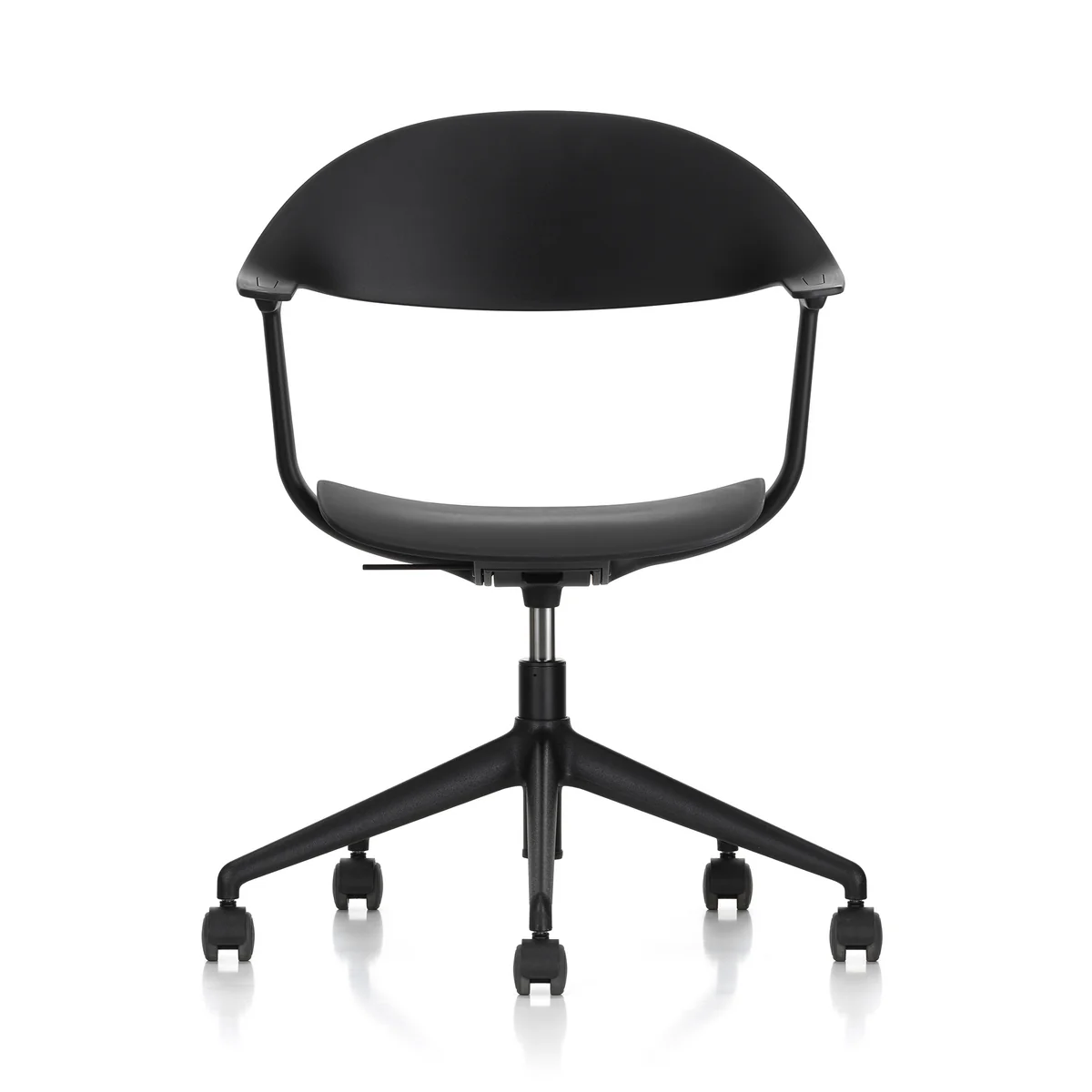 Vitra - Mynt Chaise de bureau piétement cinq branches, basic dark / noir profond (roulettes pour sols durs) Vitra - Mynt Chaise de bureau piétement cinq branches, basic dark / noir profond (roulettes pour sols durs)